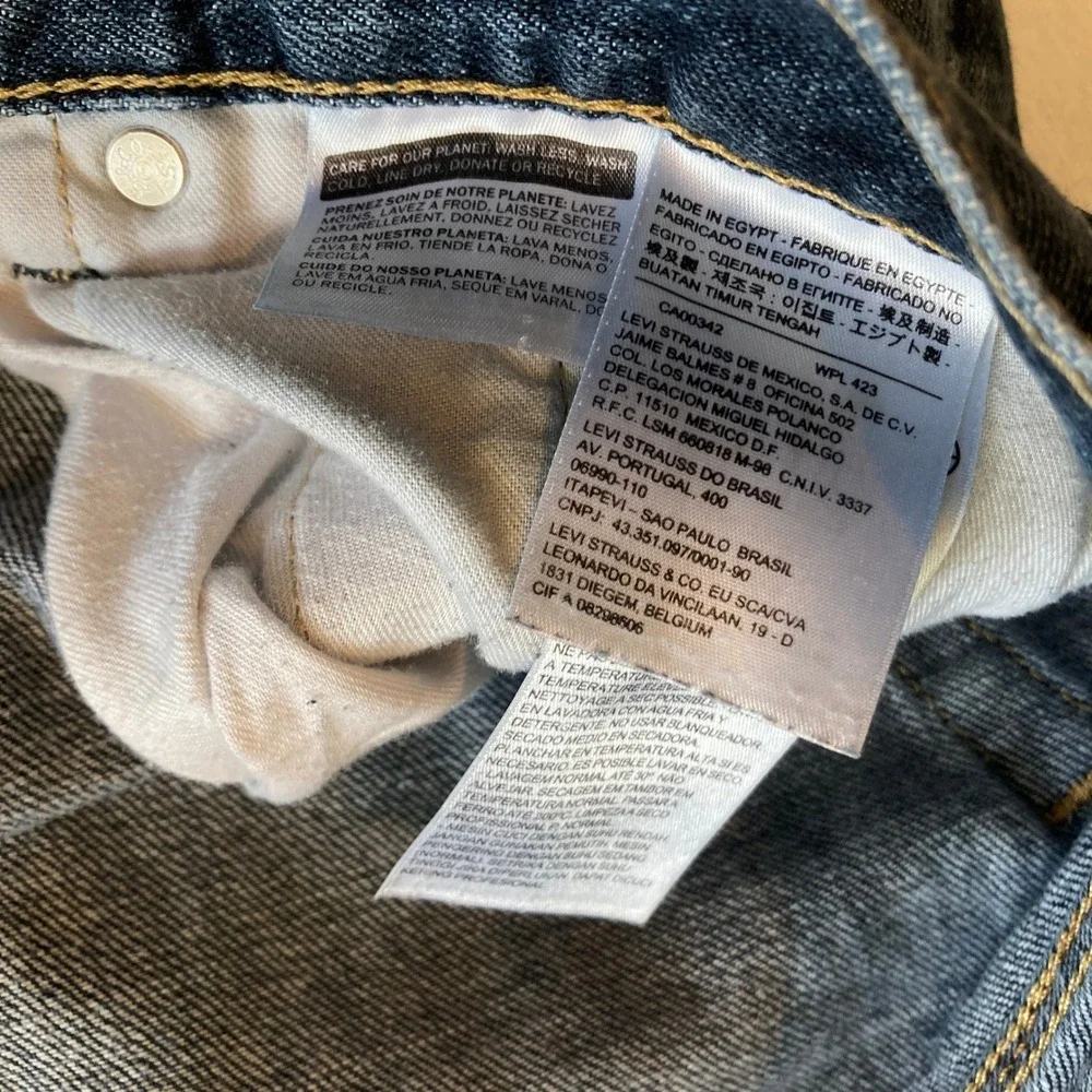 Levis 559 Jeans Mens 38x32 (Fit 36x30) Relaxed Straight Denim Med Wash Egypt
